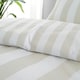 image 4 of Catherine Lansfield Cove Stripe Reversible Single Duvet Cover Set Natural