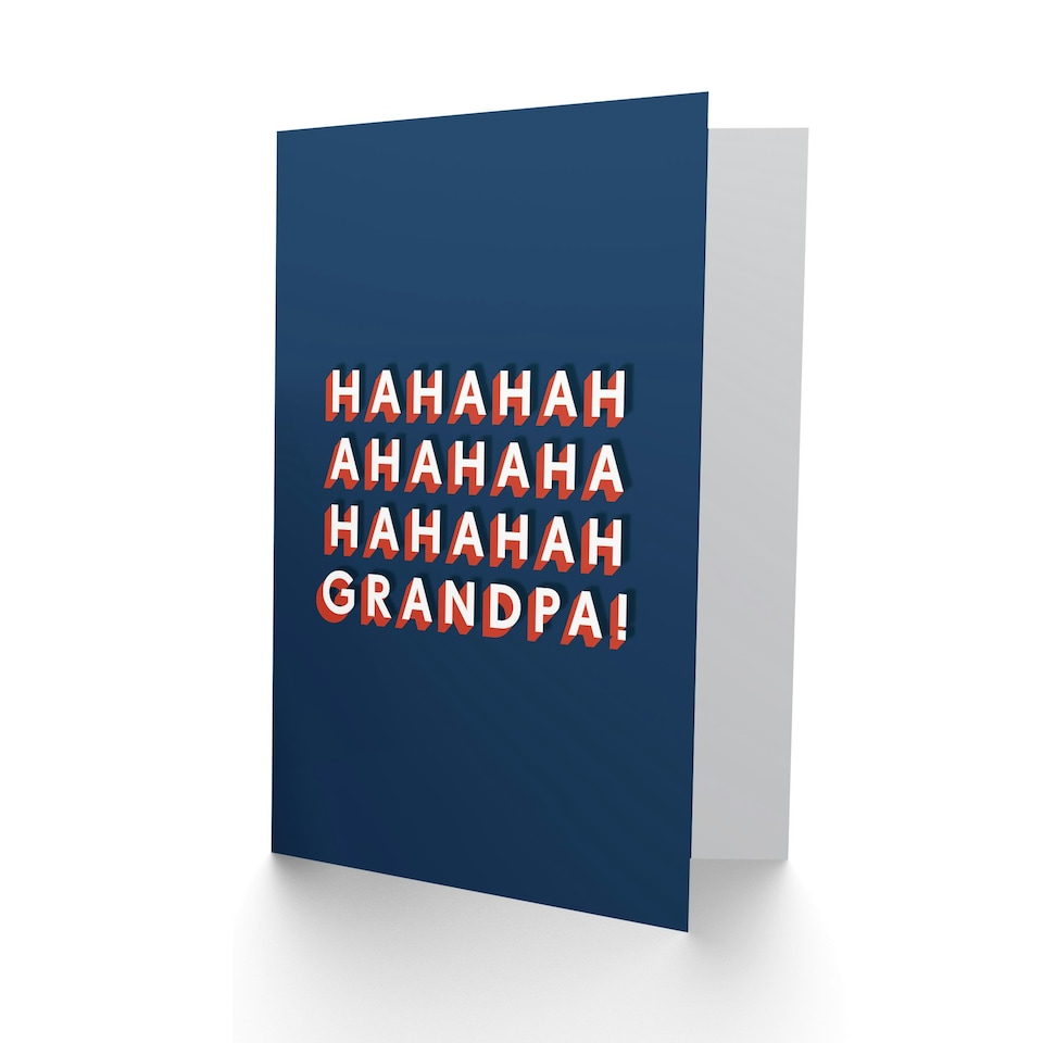 image 1 of Hahahaha Grandpa Old Age Joke Cheeky For Him Funny Birthday Card