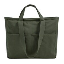 Westford Mill Cargo Pocket Tote Bag | Green | Olive Green | One Size | 1