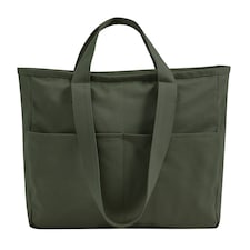 Westford Mill Cargo Pocket Tote Bag | Green | Olive Green | One Size | 1