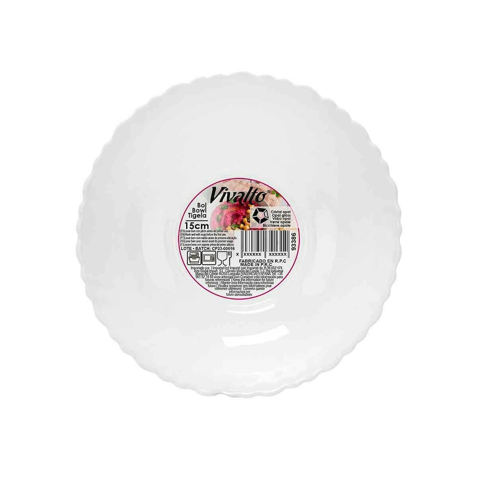 image 1 of Bowl Vivalto LSLW-60 White Opaline glass 15,5 x 5 x 15,5 cm (36 Units) N/A