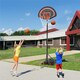 image 2 of Yaheetech 2.17-2.77M Adjustable Height Basketball Hoop System Black