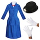 image 1 of Magical Nanny Costume - with Hat & White Gloves | Blue | 2XL