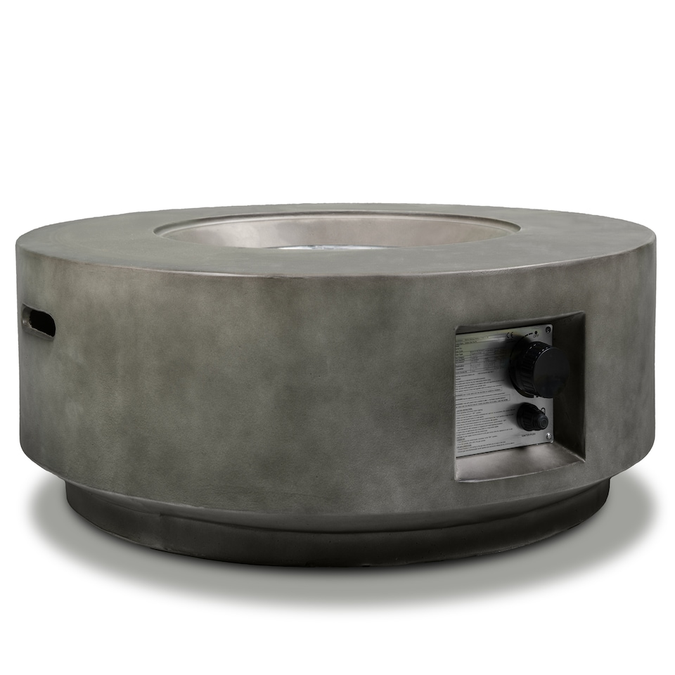 image 1 of Centurion FUSION Dark Grey Lavish Garden & Patio Fire Pit with Stone Finish - Fully Assembled