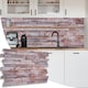 image 1 of NOVECRAFTO Rose Marble Slim Stone Brick 3D Wall Panels (96cm x 48cm) DIY PVC Plastic Cladding Panels