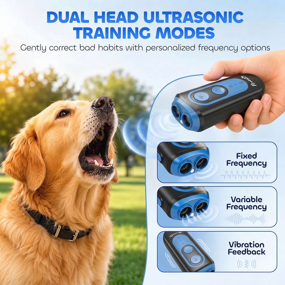 image 1 of PawHut Anti Barking Device for Dogs, Ultrasonic Stop Dog Barking Device