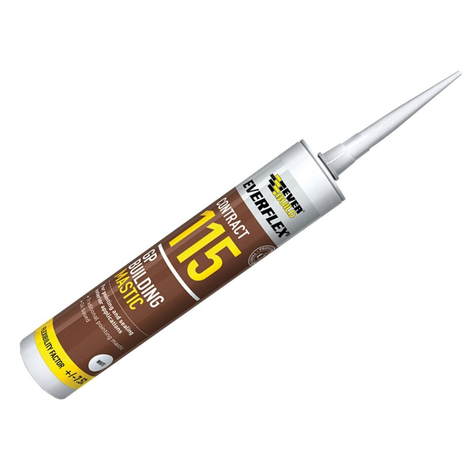 Everbuild Sika Everflex 115 General Purpose Building Mastic - Multi Colour - White 285ml