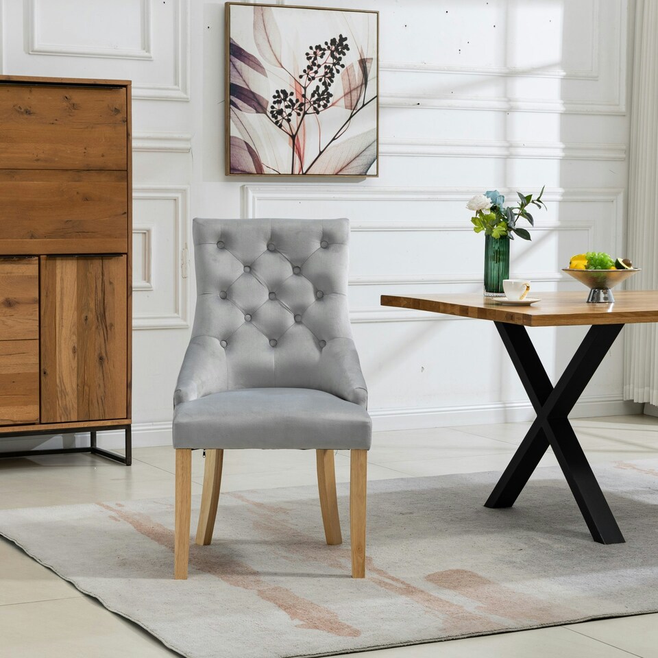 image 1 of Ravenna Velvet Dining Chairs - Set of 2