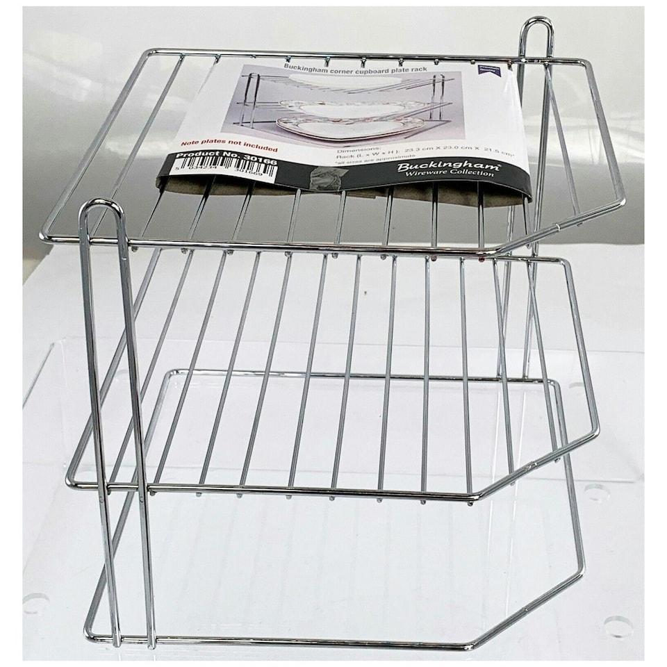 image 1 of Buckingham 3 Tier Kitchen Plate Organising Rack 23 cm ,  Chrome
