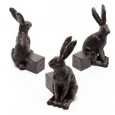 Vigilant Hare Plant Pot Feet - Set of 3 Grey