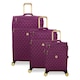 image 2 of IT Luggage Glimmering Amaranth Expandable 3pc Suitcase Set with TSA Lock Purple