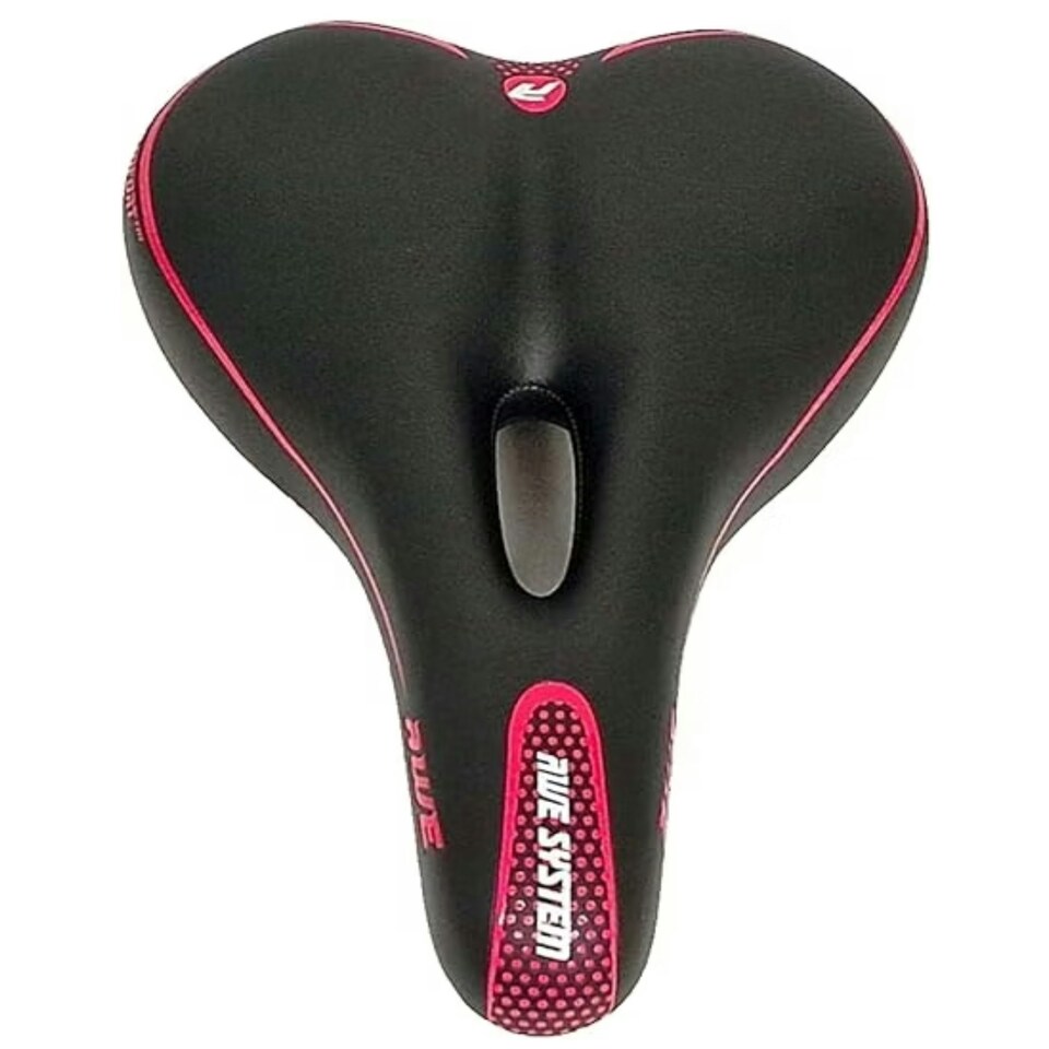 image 1 of AWE Adult Ladies COMFORT GEL Bike/E-Bike/City Pink/Black Large Saddle