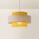image 4 of ValueLights Mustard and Grey Herringbone Modern Ceiling Pendant Shade