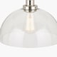 image 3 of Ceiling Light Antique Silver Metal and Clear Glass Dome Pendant | Clear | Clear