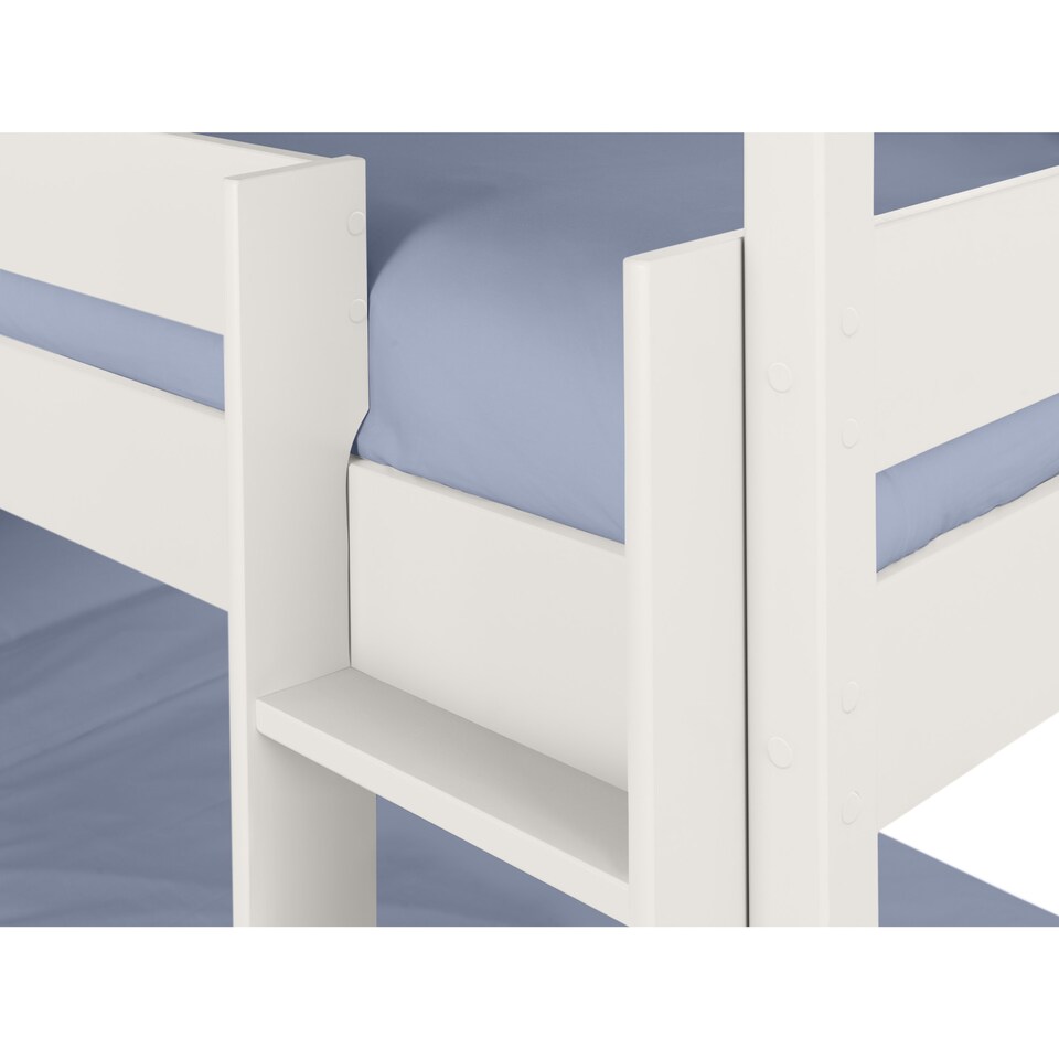 image 1 of Trio 90cm Single White 3 Tier Triple Bunk Bed