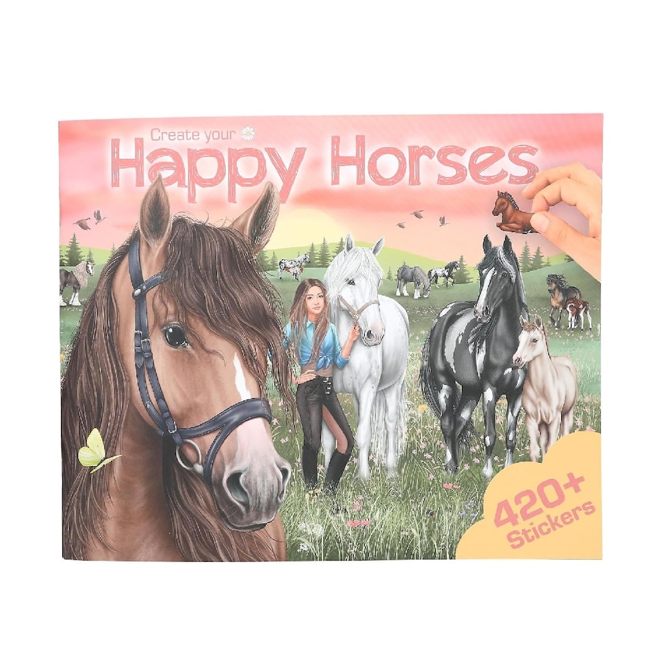 image 1 of Create Your Happy Horses Sticker Book With Over 420 Stickers