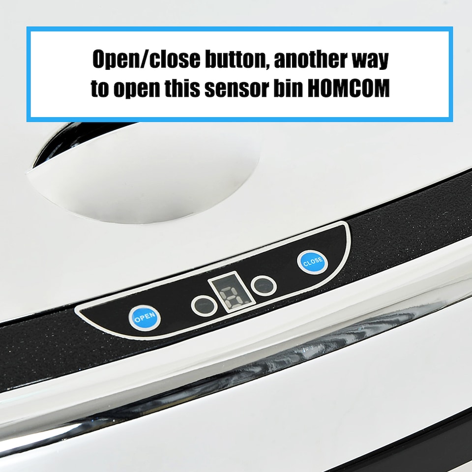 image 1 of HOMCOM 68L Sensor Dustbin Stainless Steel Automatic Kitchen Waste Bin Silver | Silver | 1