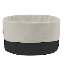Bread Bag 21cm Round Bread Bag Large Black/Sand Cotton