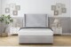 image 2 of Sloomy Stratford Silver Naples Divan Bed Base No Drawers With 54 Inch Wingback Headboard & 12 Inch Matching Footboard | Silver | Silver | Small Double | 1