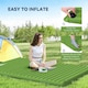 image 9 of Outsunny Portable Inflatable Camping Bed with Double Mattress Green Green | One Size