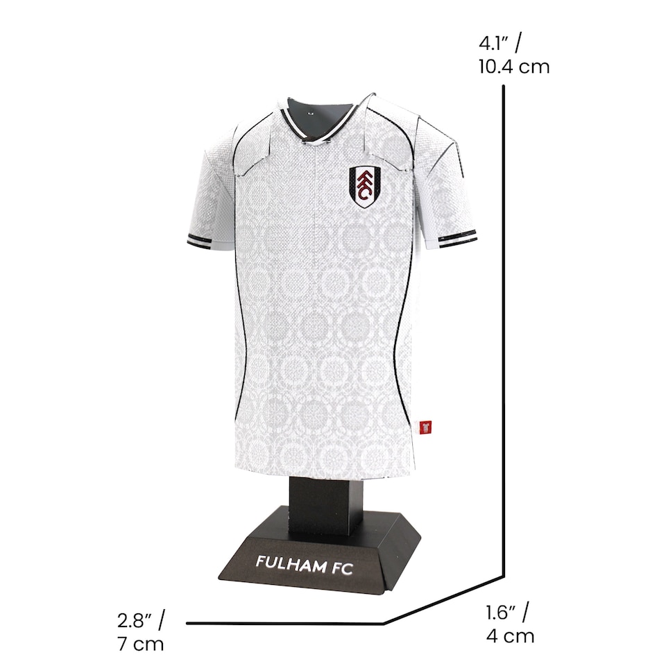 image 1 of RadStuff Alloy Metal Football Shirt - Fulham FC Home Kit 2025/26