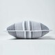 image 2 of Homescapes Cotton Striped Monochrome Cushion Cover Morocco - 60 x 60 cm | Grey | Monochrome | 60 x 60 cm