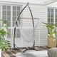 image 2 of Outsunny Hammock Chair Stand Metal Frame Hammock Stand Only with Chian Black
