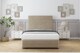 image 1 of Sloomy Monaco Almond Coniston Divan Bed With Mattress 2 Drawers Right Side With 54" Floor Standing Headboard & 12" Matching Footboard 4'6 Double | Cream | Almond | Double | 1