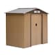 image 1 of Outsunny 7 x 4ft Garden Shed Storage with Foundation and Vents, Yellow