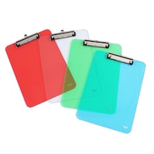 Single A4 Coloured Translucent Clipboard Writing Board with cm/Inch Engraved Ruler