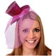 image 1 of Pack of 1 Mini Pink Glitter Fascinator Top Hat Pink | One Size