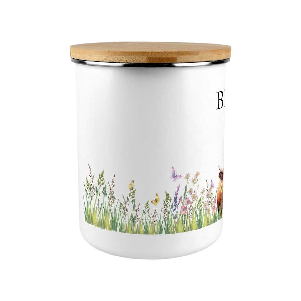 image 1 of Highland Cow & Calf Dishwasher Tablets Storage Tin