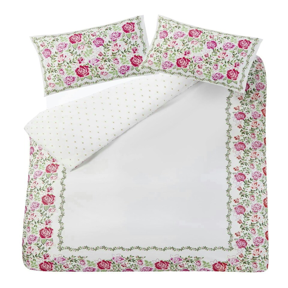 image 1 of Cath Kidston Dolly Rose Duvet Cover Set - King - Sage Green | King