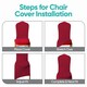 image 7 of Chair Cover Spandex Polyester Stretch, Flat Dining Slipcovers - 1pc