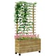 image 1 of Outsunny Garden Wooden Trellis Planter Box Raised Bed with 4 Wheels