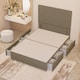 image 1 of Divan Bed Base with 4 Drawers & Plain Floor Standing Headboard Linen Fabric | Yellow | Beige