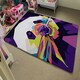 image 4 of Colorful pop art of Panda (Rug) Purple | M