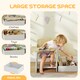 image 4 of AIYAPLAY Kids Table and Chair Set, Toddler Desk Chair with Storage Bins | White