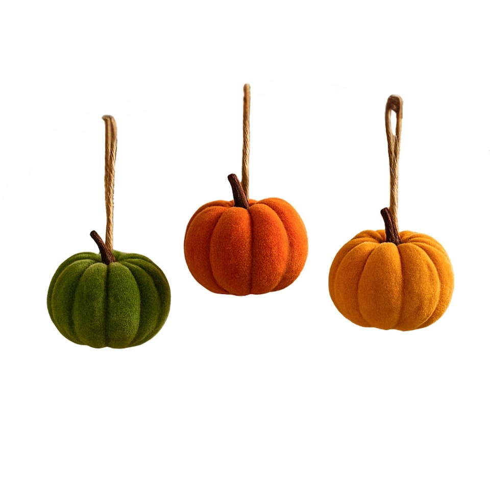 image 1 of Marco Paul Pack of 7 Plush Pumpkin Autumn Decor