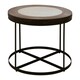 image 1 of Interiors by Premier Modern Side Table With Latticed Base, Practical Wooden Round Table For Outdoor Patio,  Black Bedside Table Black