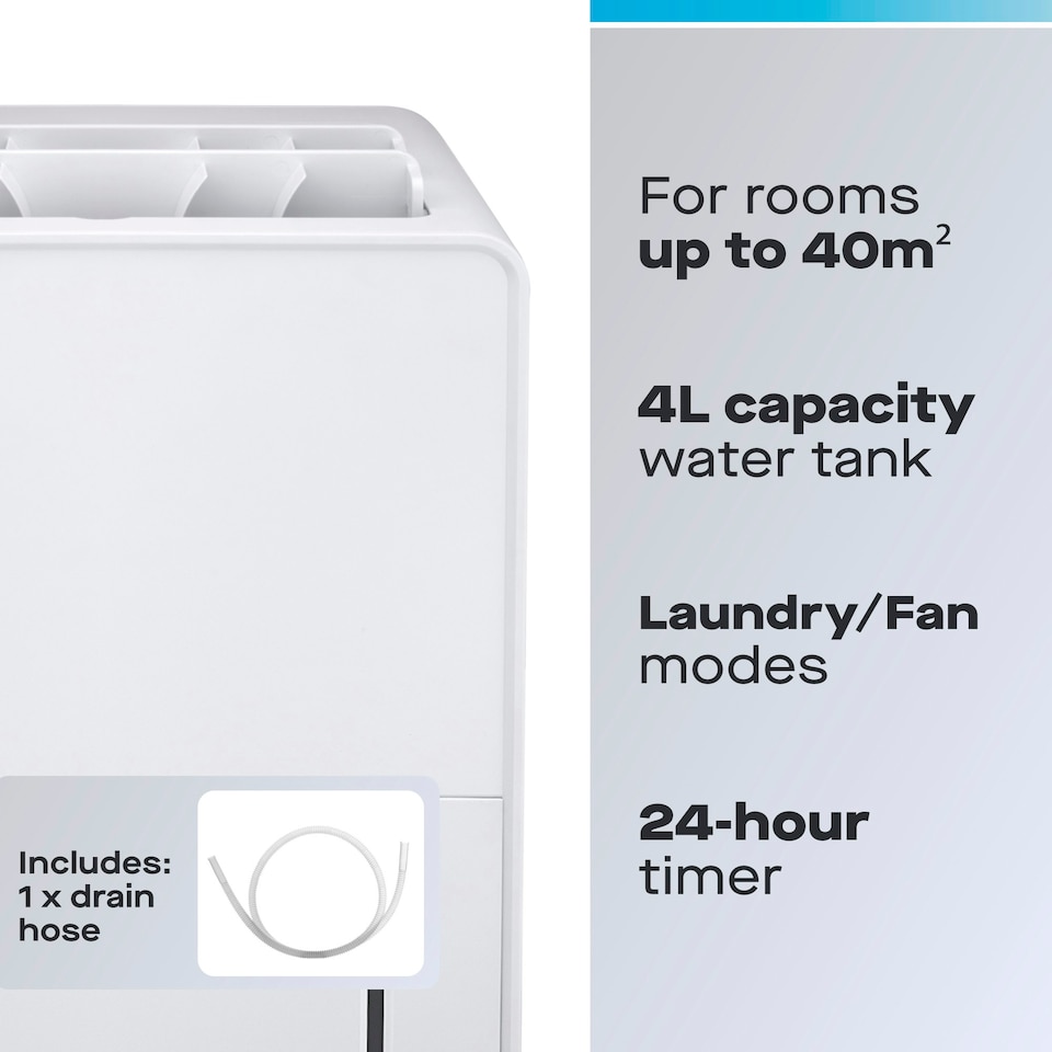 image 1 of Daewoo 20L Dehumidifier with Laundry & Quiet Modes, Air Purifier, 4L Tank