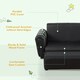image 5 of HOMCOM Kids Twin Sofa 2 Seater Toddler Chair Double Seat Armchair w/ Footstool 