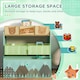 image 3 of ZONEKIZ Kids Storage Unit, Childrens Toy Storage Organiser, with 6 Fabric Bins | Green | 63 x 30 x 66 cm