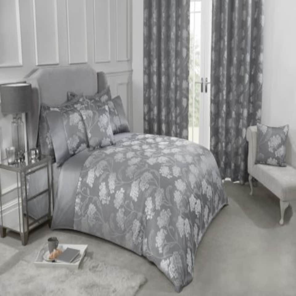 image 1 of English Garden Duvet Set King Bed Silver