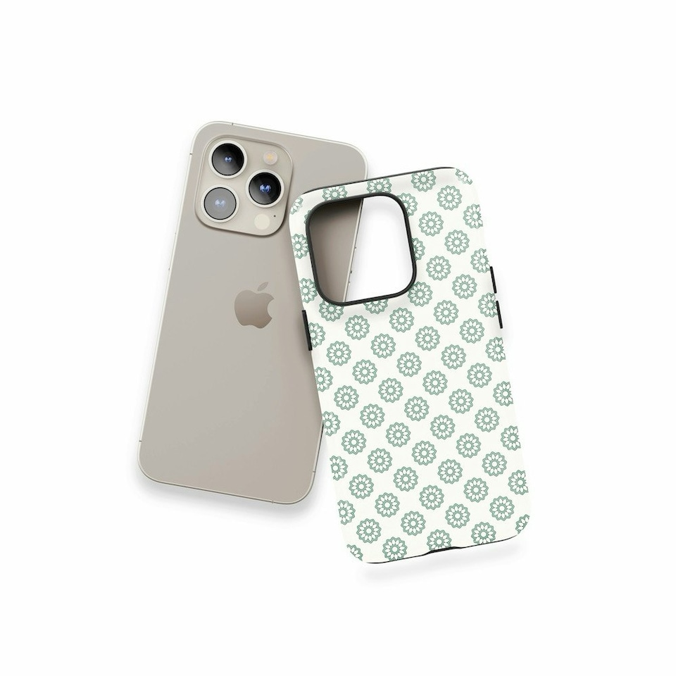 image 1 of Green And Nude Floral Phone Case | Green | Galaxy S24
Slim | Galaxy S24
Slim