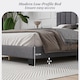 image 6 of COSTWAY Double Upholstered Bed Frame with Headboard Grey