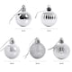 image 4 of Living and Home 36Pcs Xmas Ball Ornament Christmas Tree Deluxe Bauble Set- Silver
