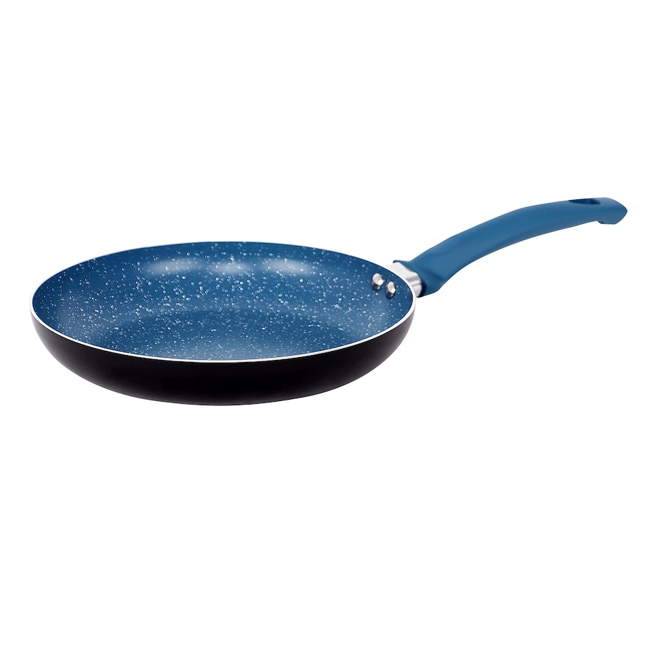 image 1 of Gr8 Home Blue Aluminium 8 Pc Marble Ceramic Non Stick Induction Frying Pan Saucepan Set