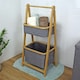image 2 of Showerdrape Cotswold Grey 2 Tier Bathroom Storage Basket Ladder 990 x 440mm