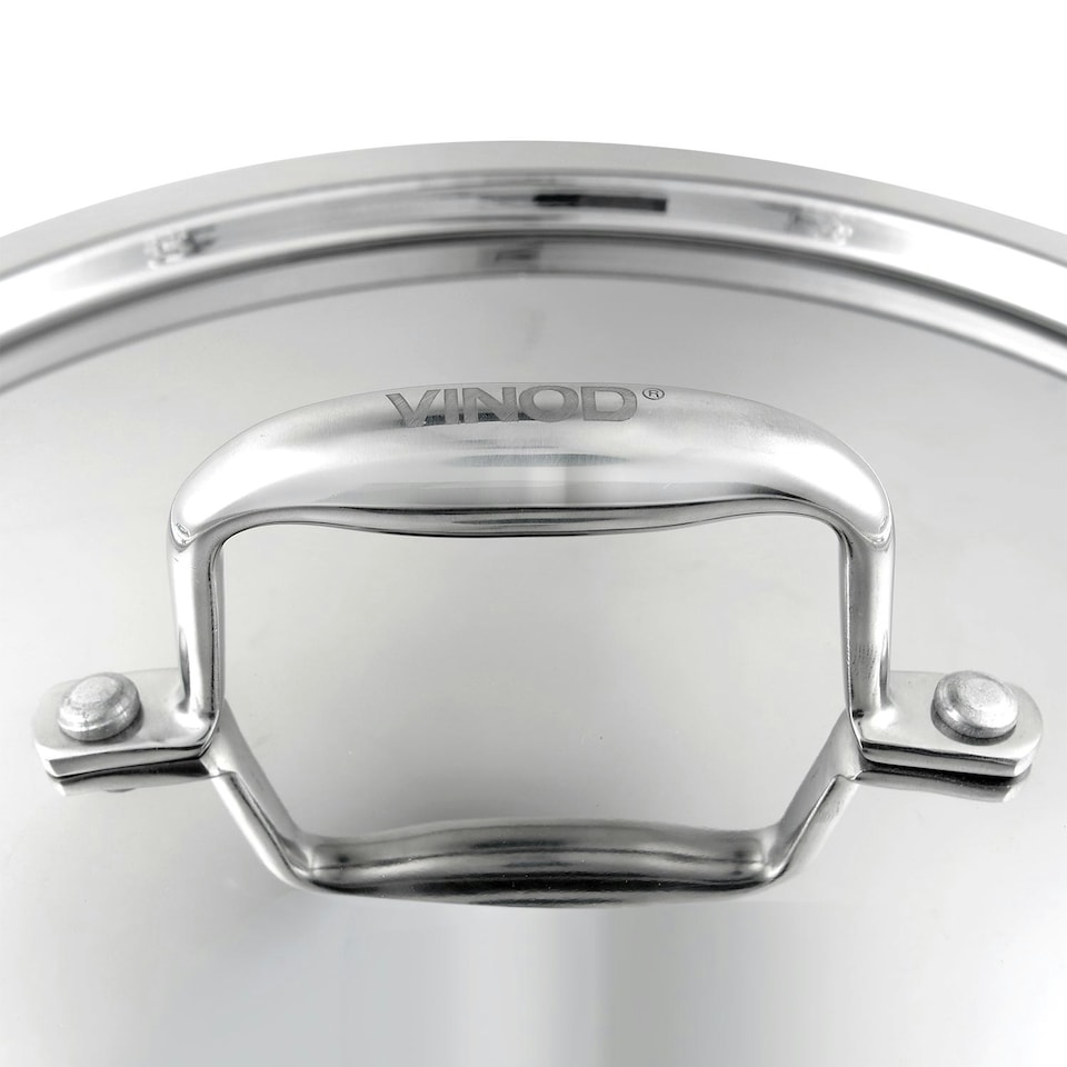 image 1 of Vinod Platinum Triply Stainless Steel Kadai with Lid 24 cm - 2.5 litre